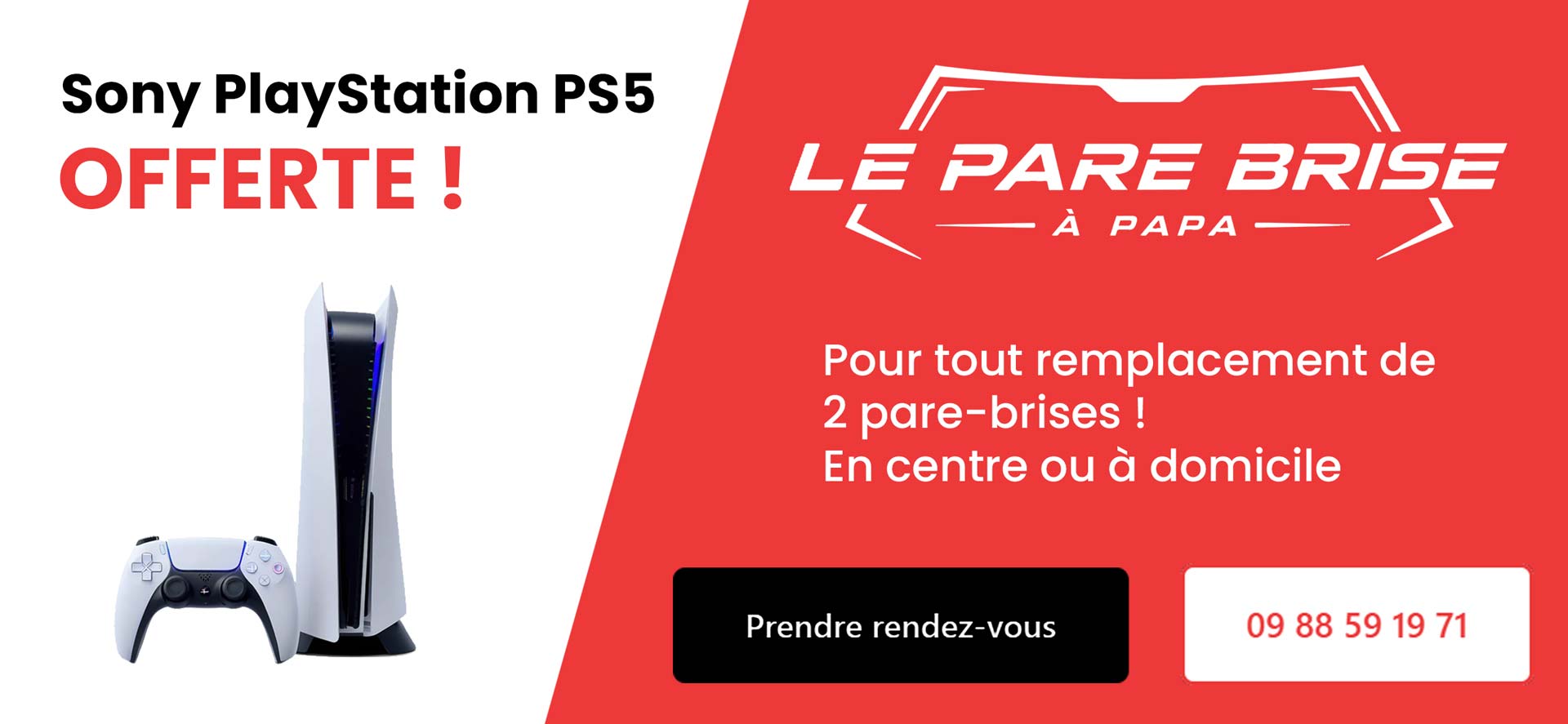 offre remplacement pare-brise ps5