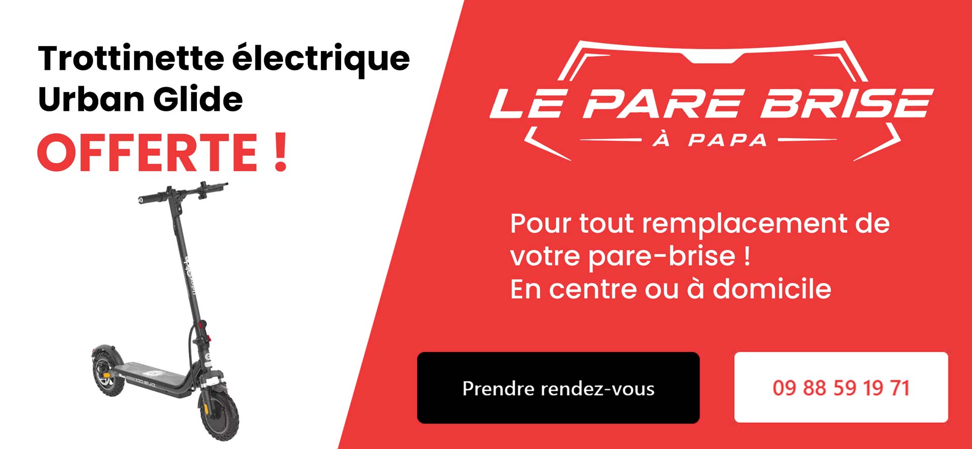 offre remplacement pare-brise trottinette
